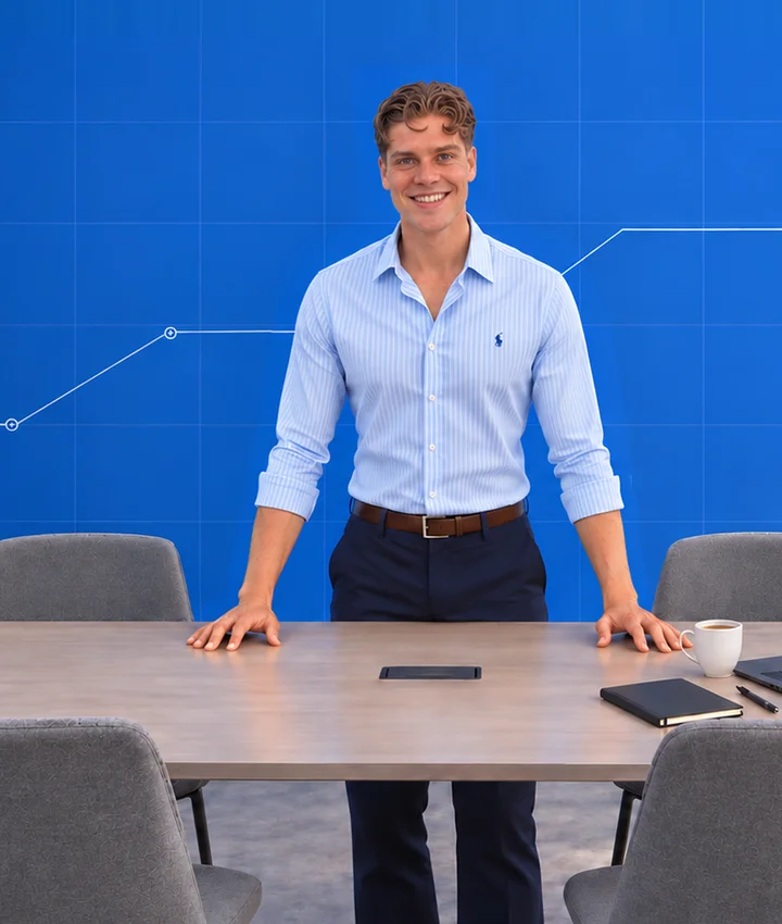 Sebastiaan de Kok aan de overlegtafel bij SiteChef